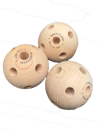 Uitbreiding houten bouwbal 60 mm met 14 gaten (p/st)